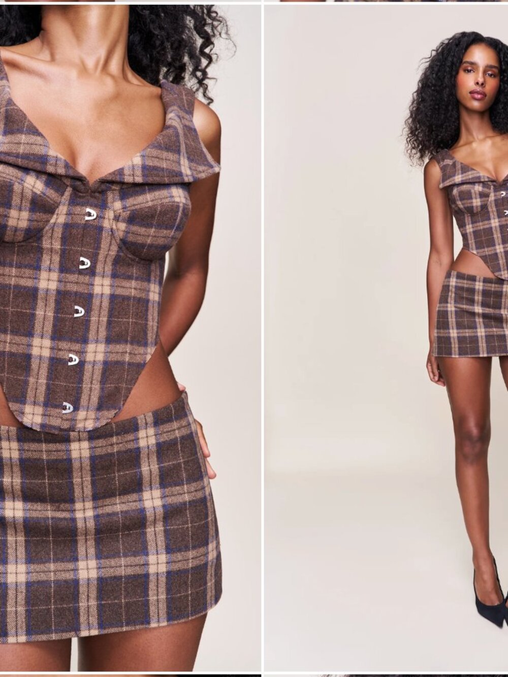 Guizio Chamonix Tartan Mini Skirt